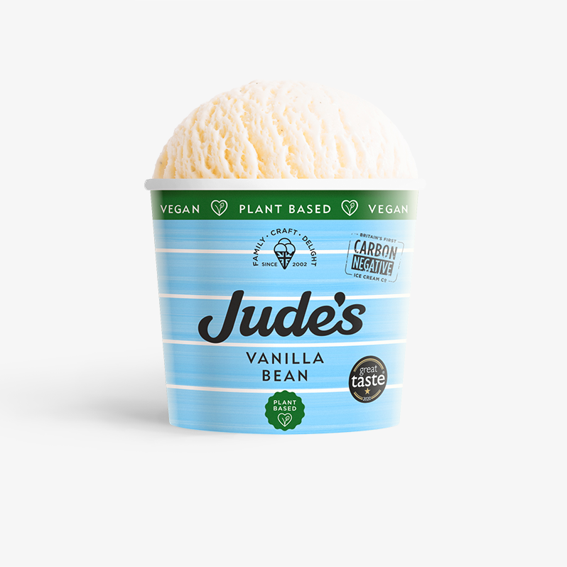 Judes plant based vanilla bean ice cream
