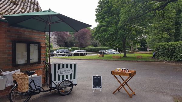 ice cream cart ina yard