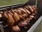 chickens on a rotisserie