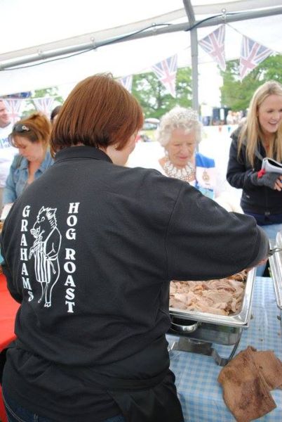 Serving at a country event