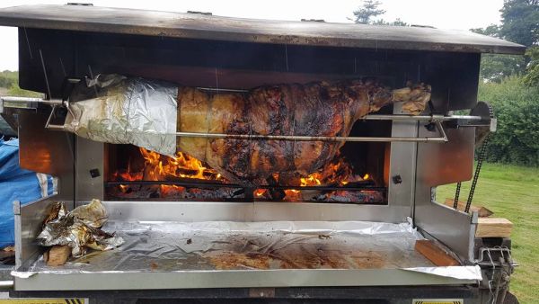 spit roast lamb